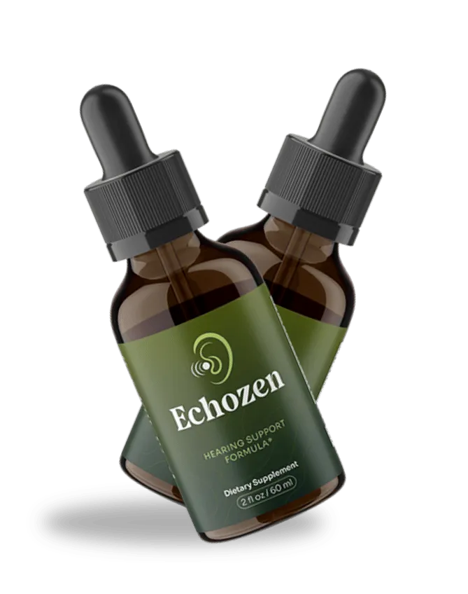 Echozen natural supplement formulated to support healthy hearing and help manage tinnitus discomfort